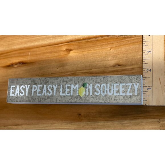 EASY PEASY LEMON SQUEEZY farmhouse lemon sign lemon decoration lemon tiered tray - Picture 6 of 6